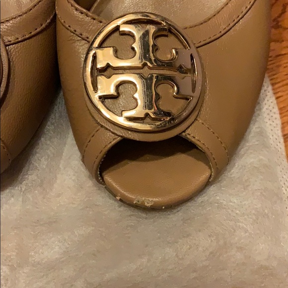 Tory Burch Peep Toe Wedge Heels - Picture 6 of 7